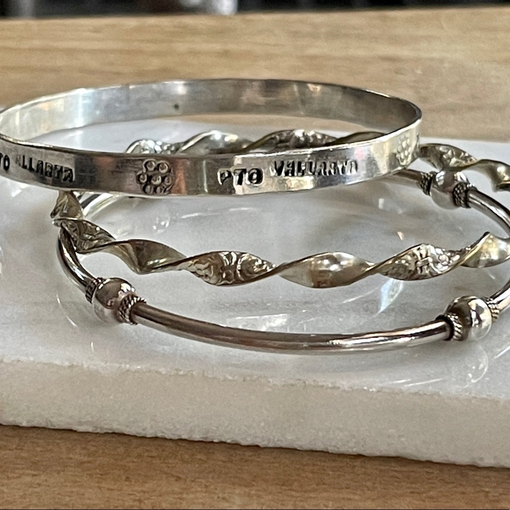 Three Silver Bracelets - image 2